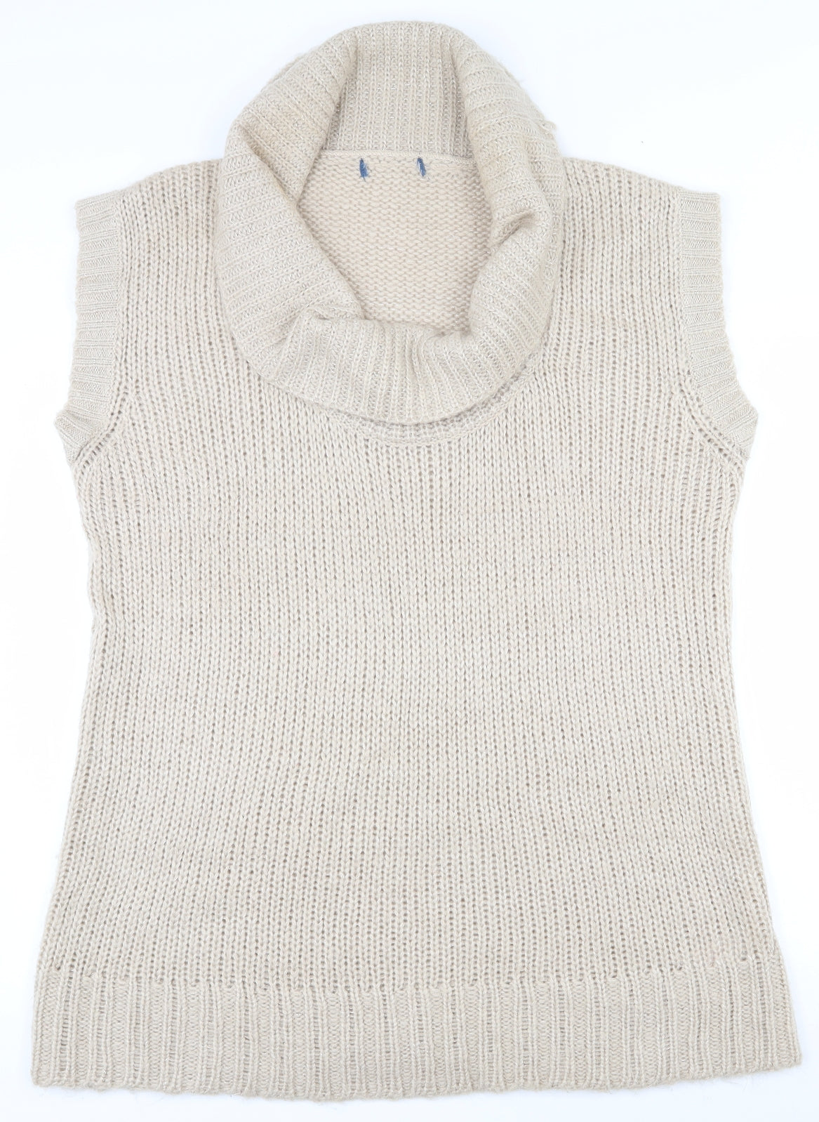 Evie Womens Beige Cowl Neck  Acrylic Pullover Jumper Size 20