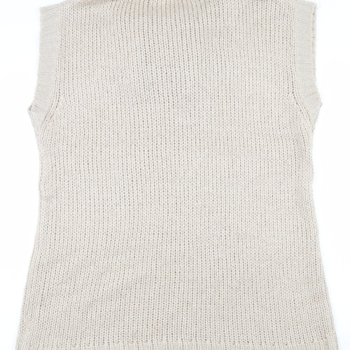 Evie Womens Beige Cowl Neck  Acrylic Pullover Jumper Size 20