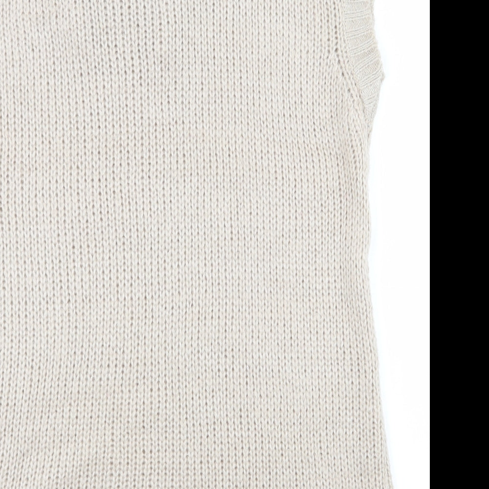 Evie Womens Beige Cowl Neck  Acrylic Pullover Jumper Size 20