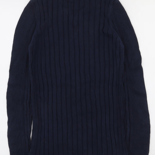 River Island Womens Blue Round Neck  100% Cotton Pullover Jumper Size M