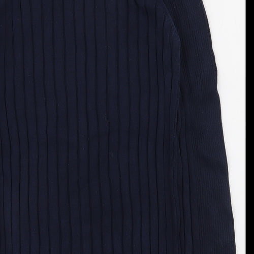 River Island Womens Blue Round Neck  100% Cotton Pullover Jumper Size M