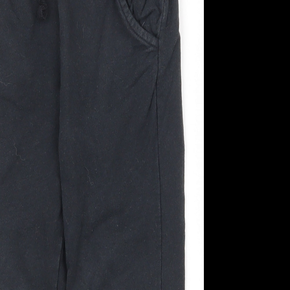 Studio Boys Black  100% Cotton Jogger Trousers Size 3-4 Years  Regular Drawstring