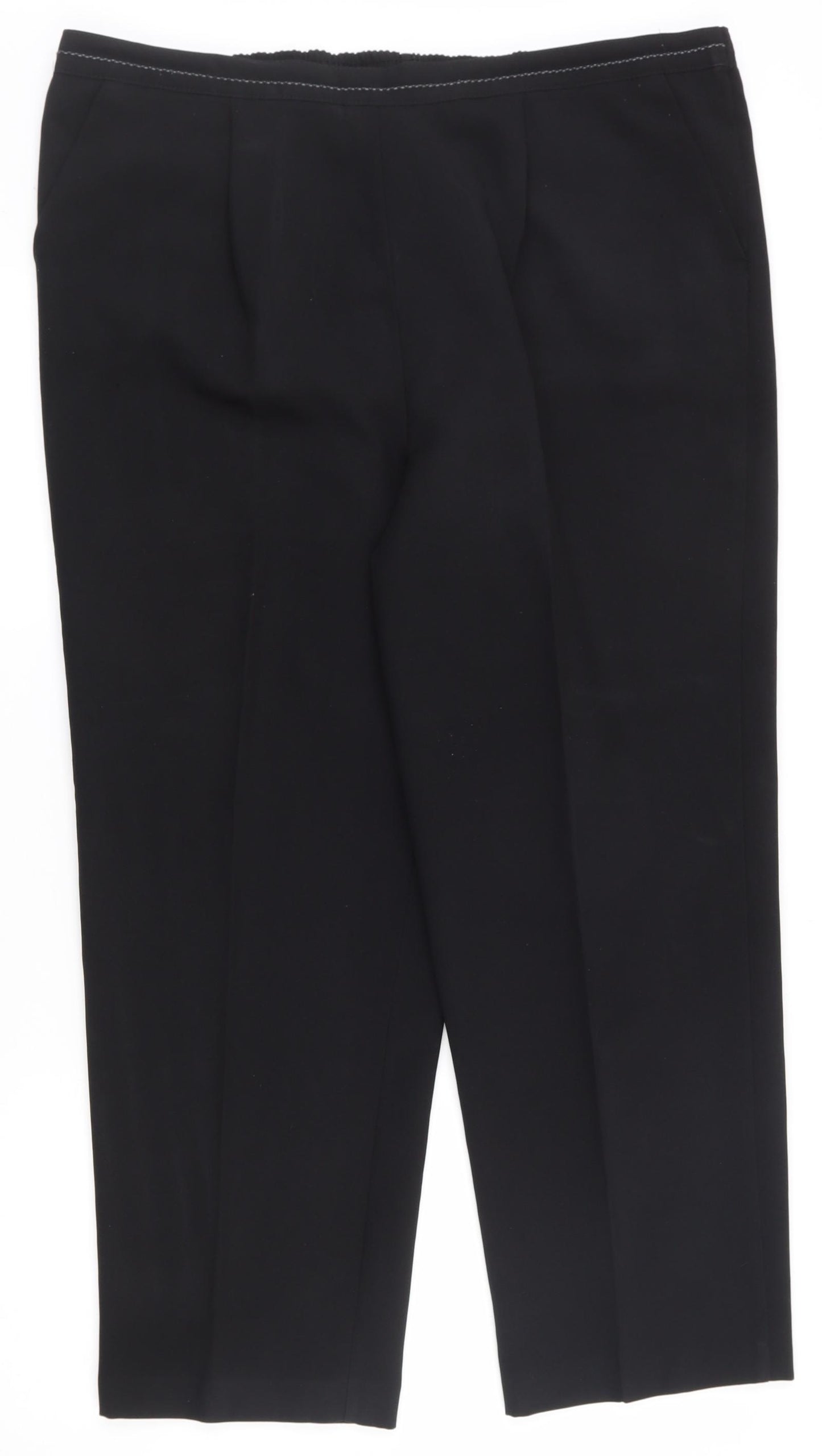 Bonmarché Womens Black  Polyester Trousers  Size 18 L26.5 in Regular