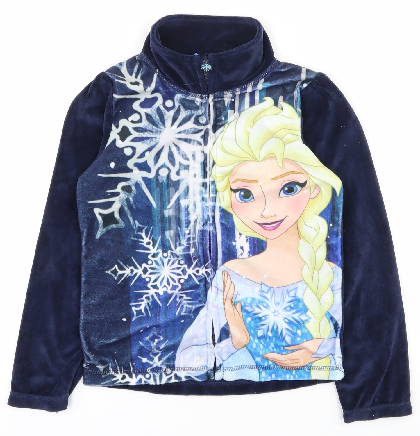 Disney Girls Multicoloured  100% Polyester Full Zip Sweatshirt Size 7-8 Years  Zip