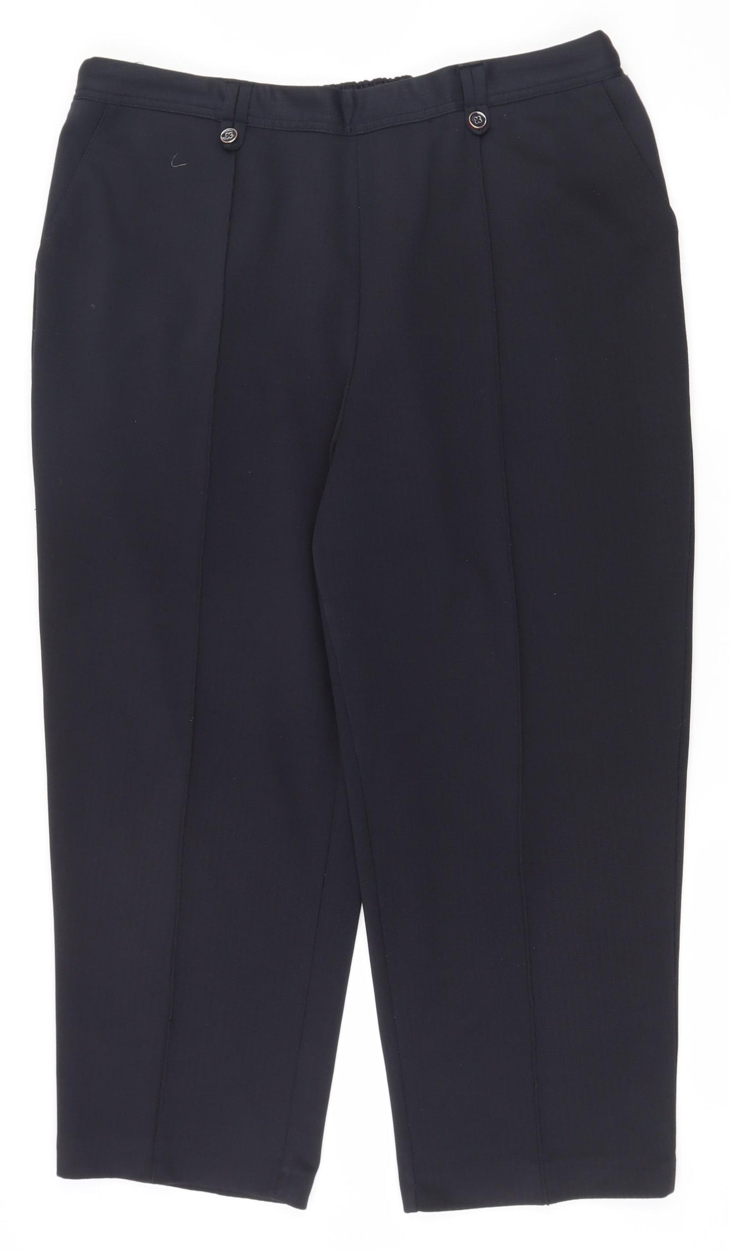Bonmarché Womens Black  Polyester Trousers  Size 18 L24 in Regular