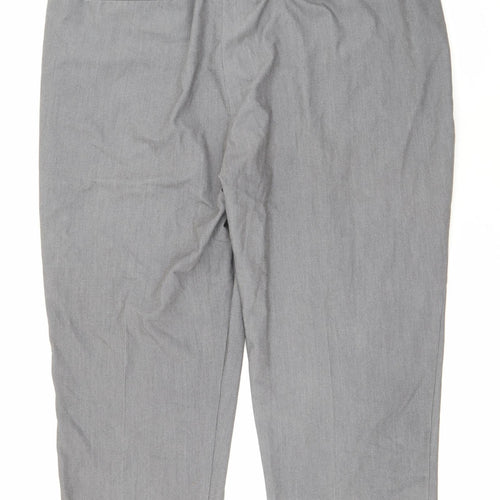 Tailored Womens Grey  Polyester Trousers  Size 22 L27 in Regular Tie