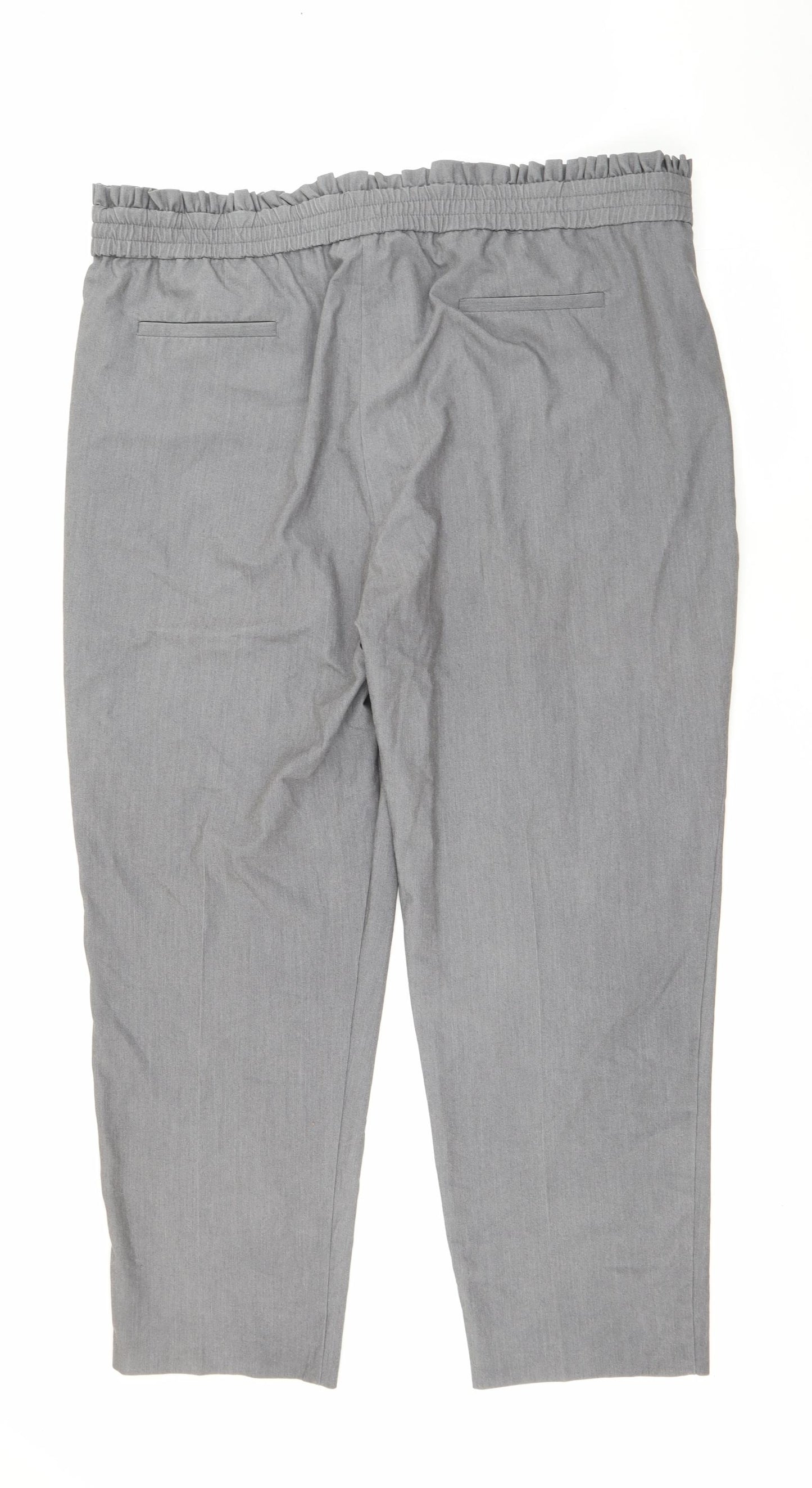 Tailored Womens Grey  Polyester Trousers  Size 22 L27 in Regular Tie