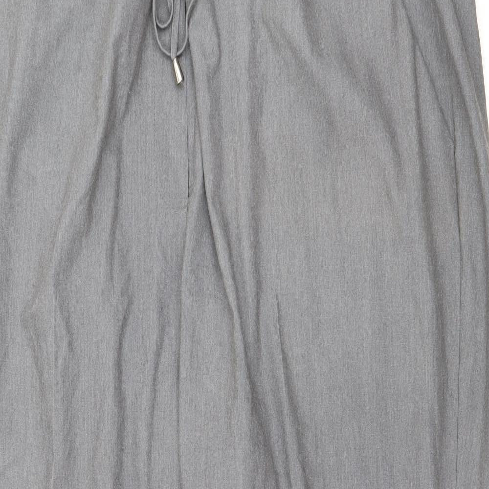 Tailored Womens Grey  Polyester Trousers  Size 22 L27 in Regular Tie