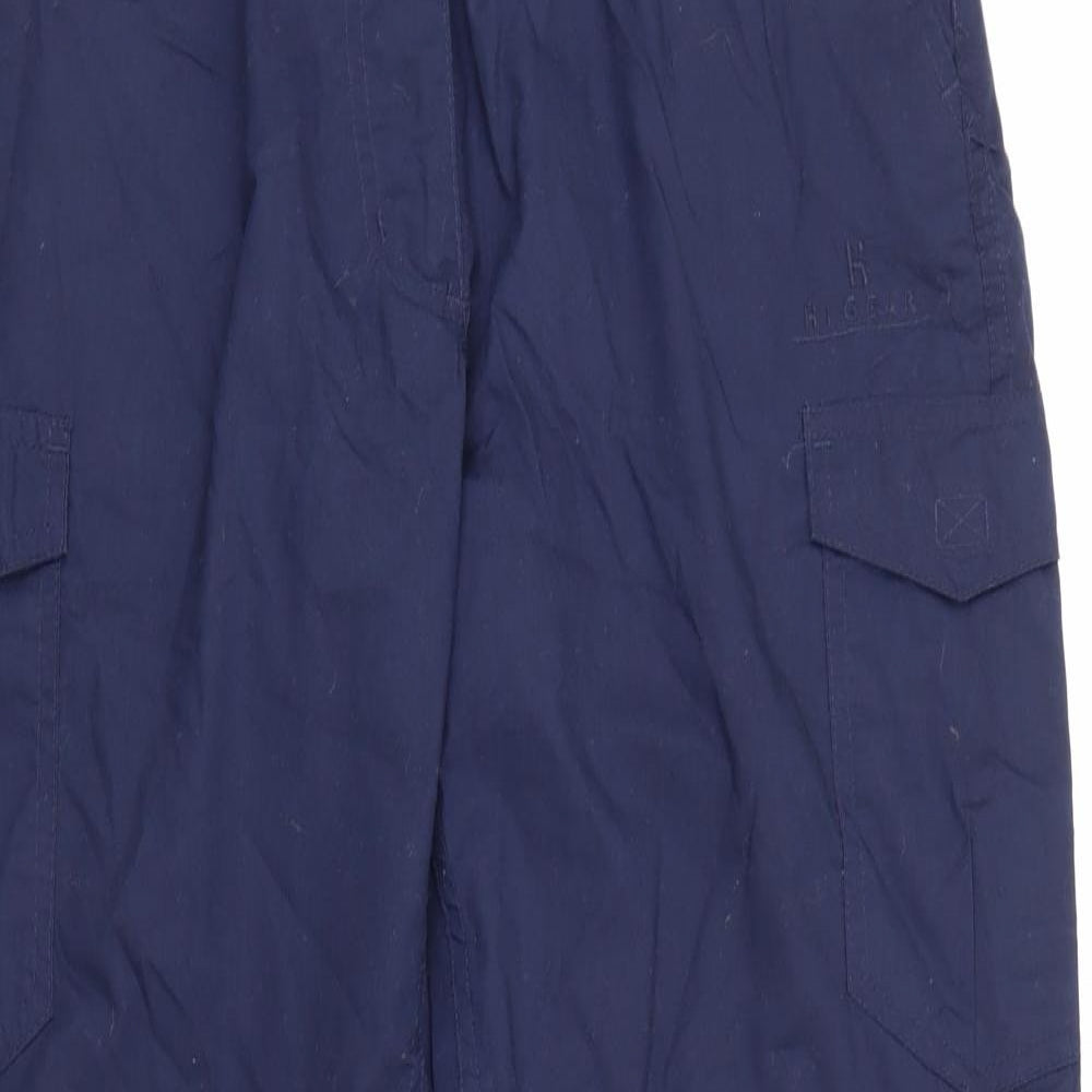 Hi Gear Womens Blue  Polyester Cargo Trousers Size 10 L26 in Regular Button