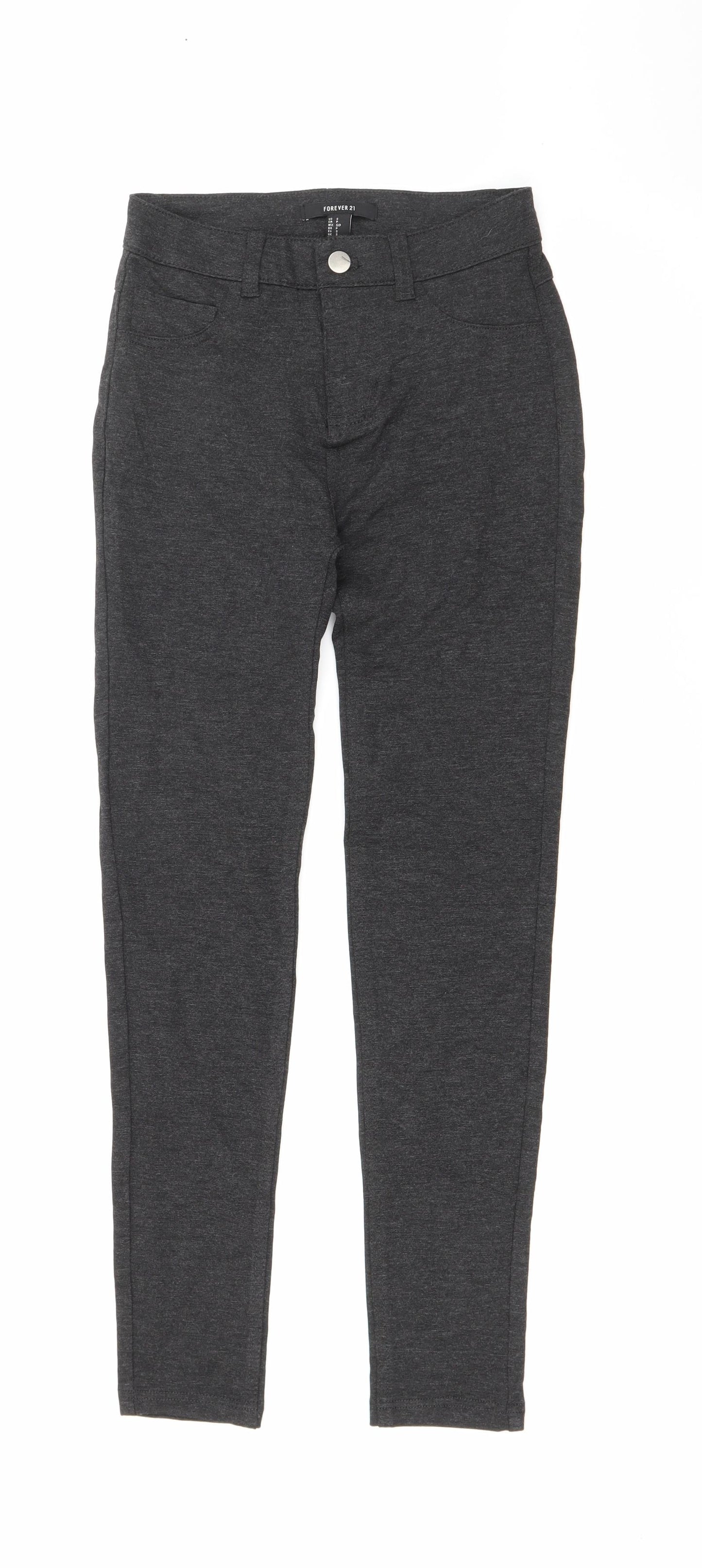 FOREVER 21 Womens Grey  Viscose Jegging Leggings Size S L27 in