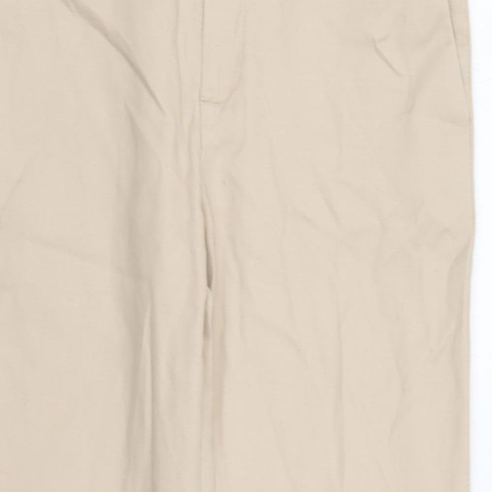 Zara Mens Beige  Cotton Chino Trousers Size 32 L23 in Regular Zip