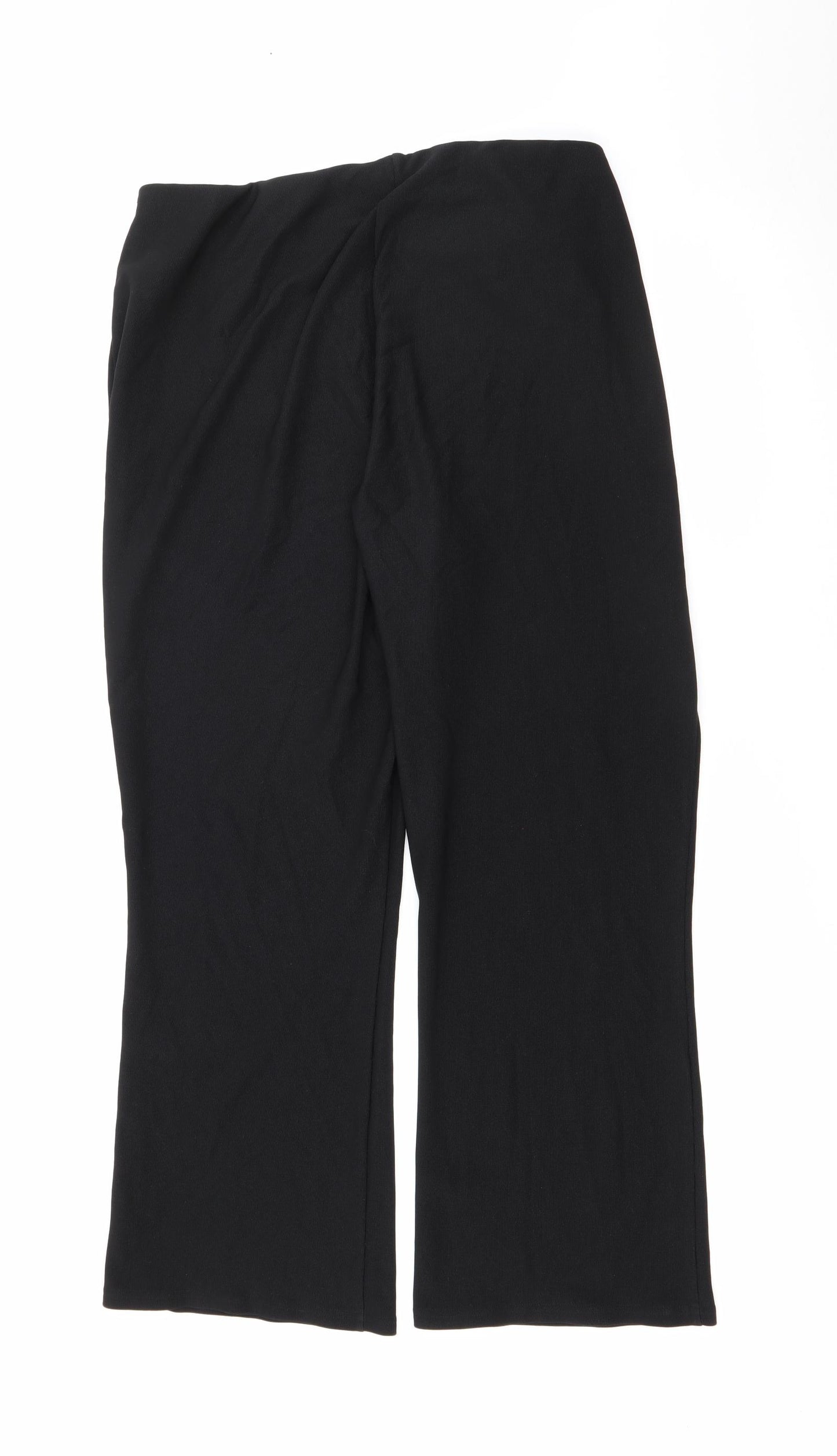 Classic Womens Black  Polyester Jogger Trousers Size 20 L26 in Regular