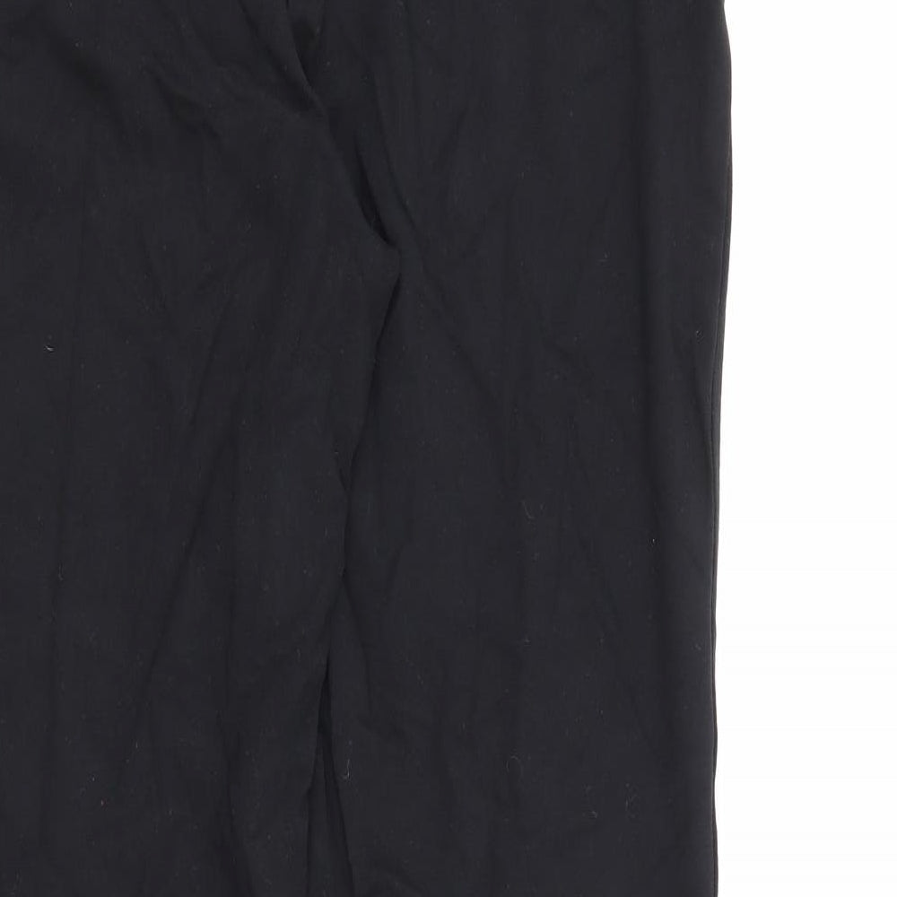 Marks and Spencer Womens Black  Viscose Jogger Trousers Size 12 L25 in Regular