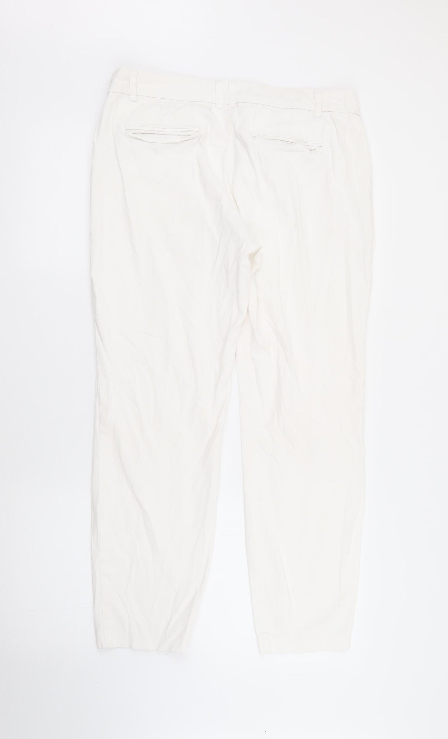 Wallis Womens White  Cotton Skinny Jeans Size 12 L26 in Regular Zip