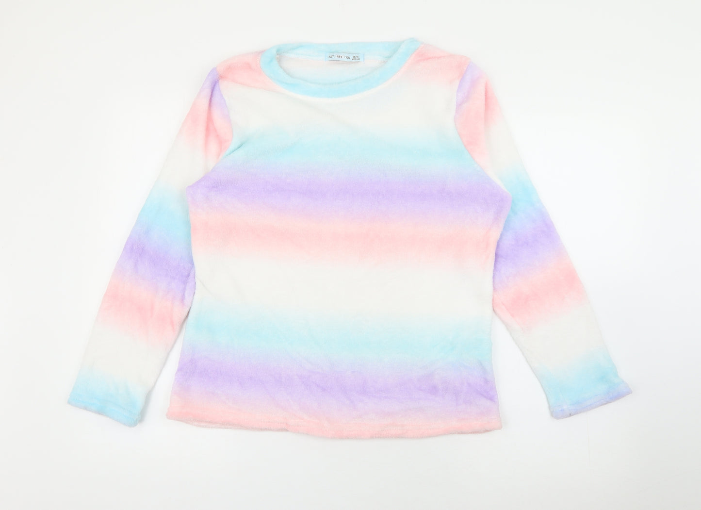 Just like you Womens Multicoloured Round Neck  Polyester Pullover Jumper Size 12