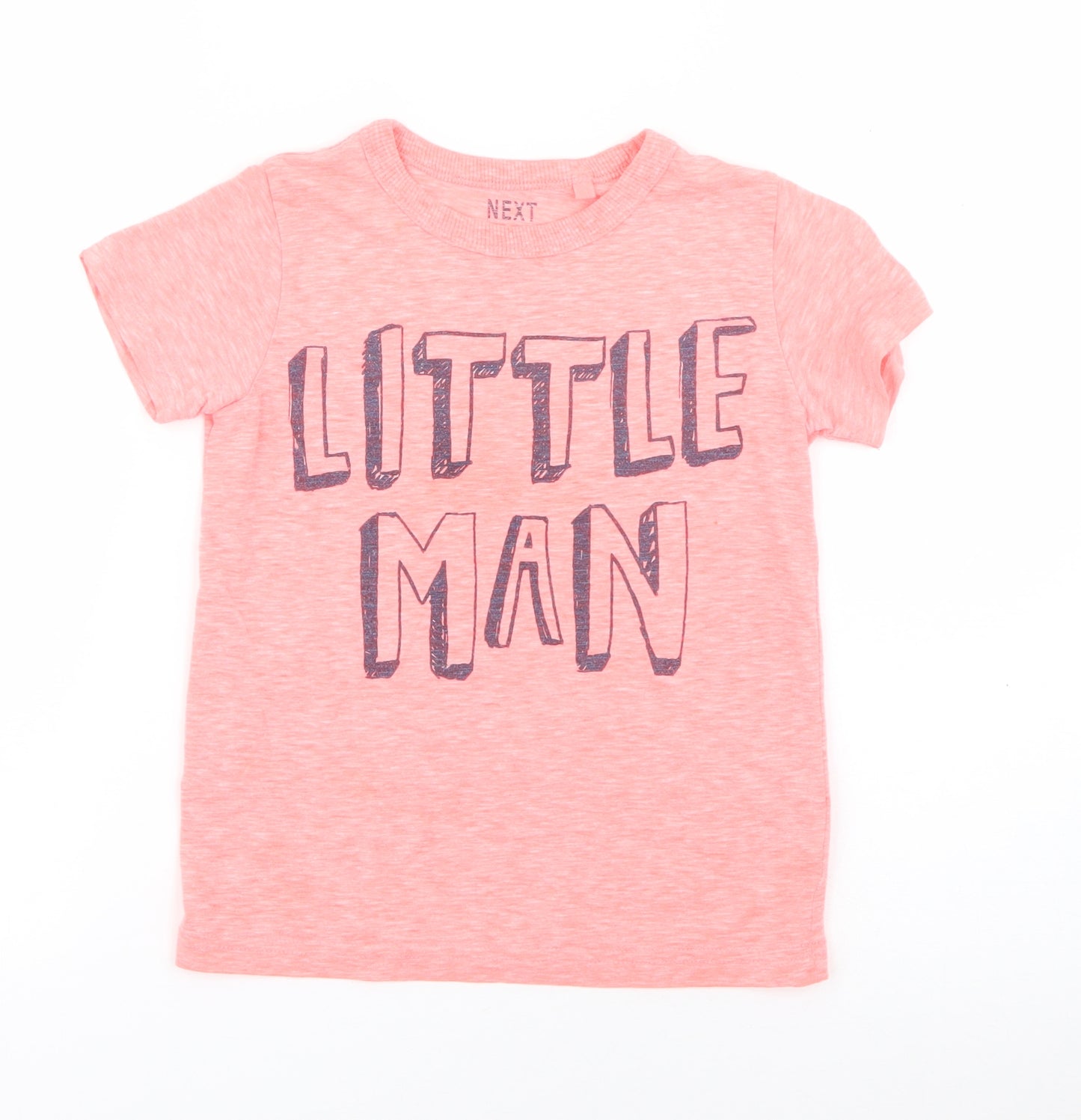 NEXT Boys Pink  Cotton Basic T-Shirt Size 3-4 Years Crew Neck