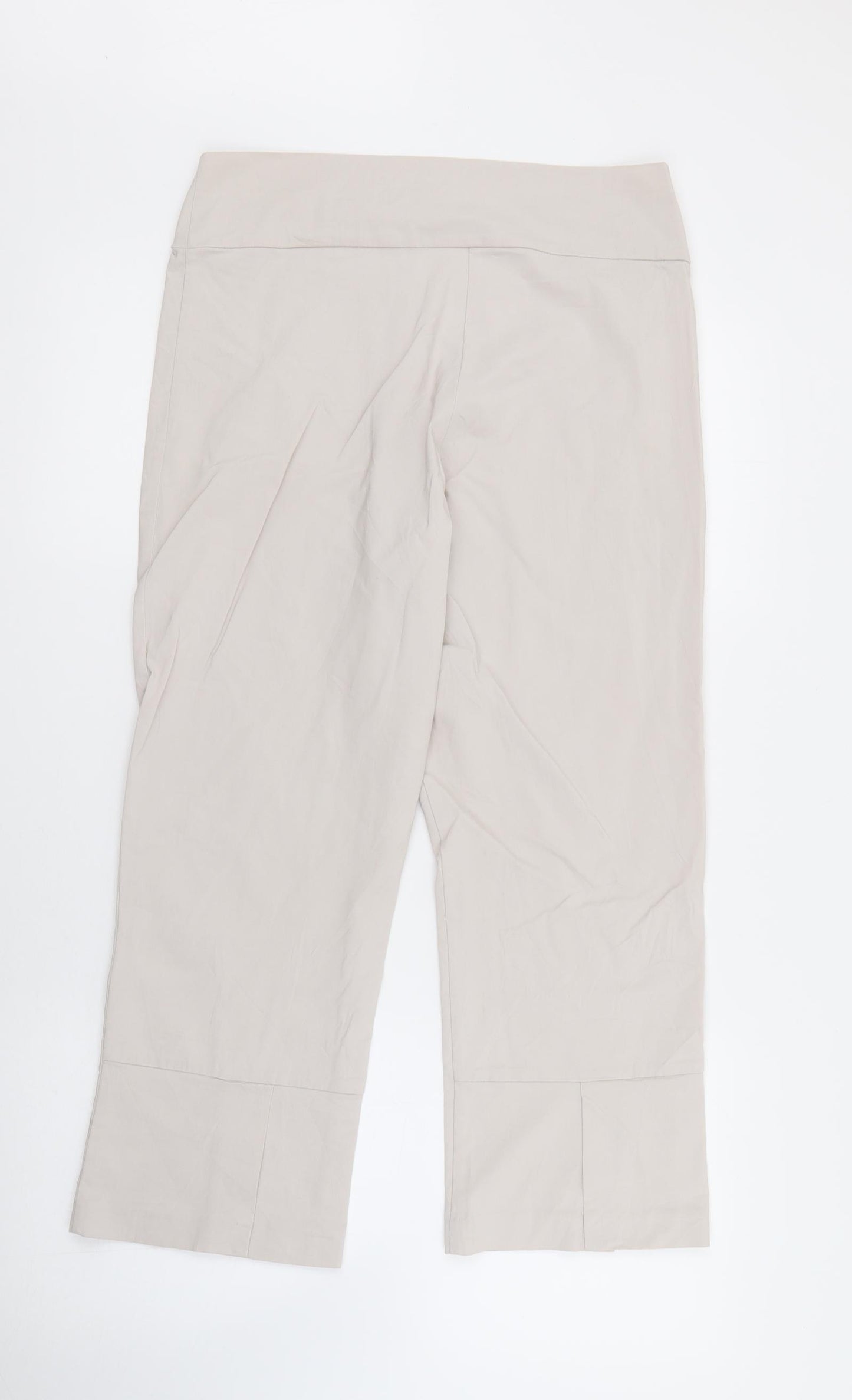 Blue Illusion Womens Beige  Viscose Pedal Pusher Leggings Size L L23 in
