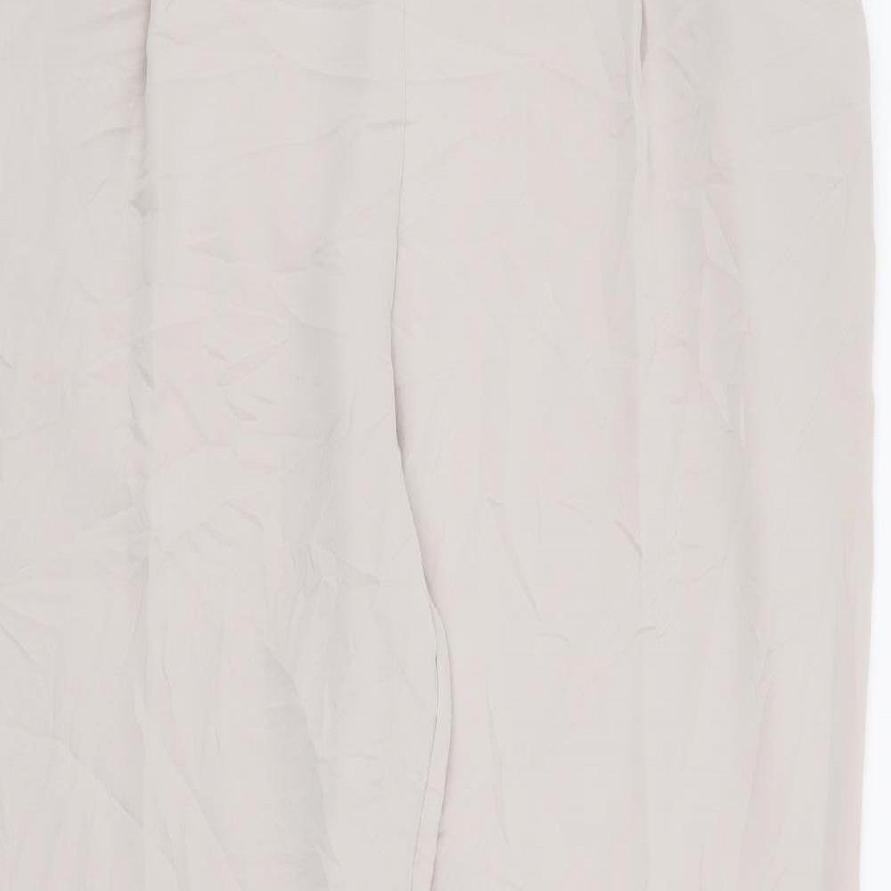 Wallis Womens Beige  Polyester Trousers  Size 18 L28 in Regular