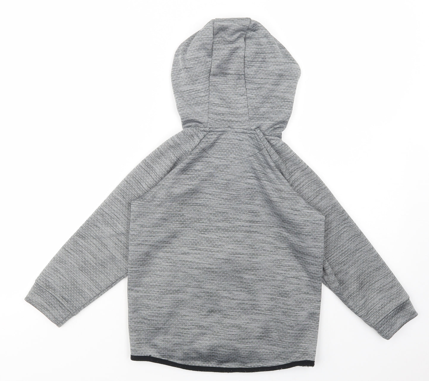 Primark Boys Grey  Polyester Full Zip Hoodie Size 7-8 Years  Zip