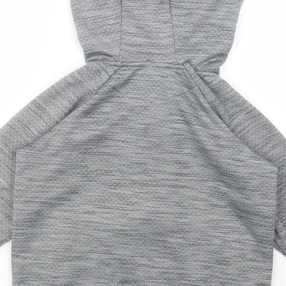 Primark Boys Grey  Polyester Full Zip Hoodie Size 7-8 Years  Zip