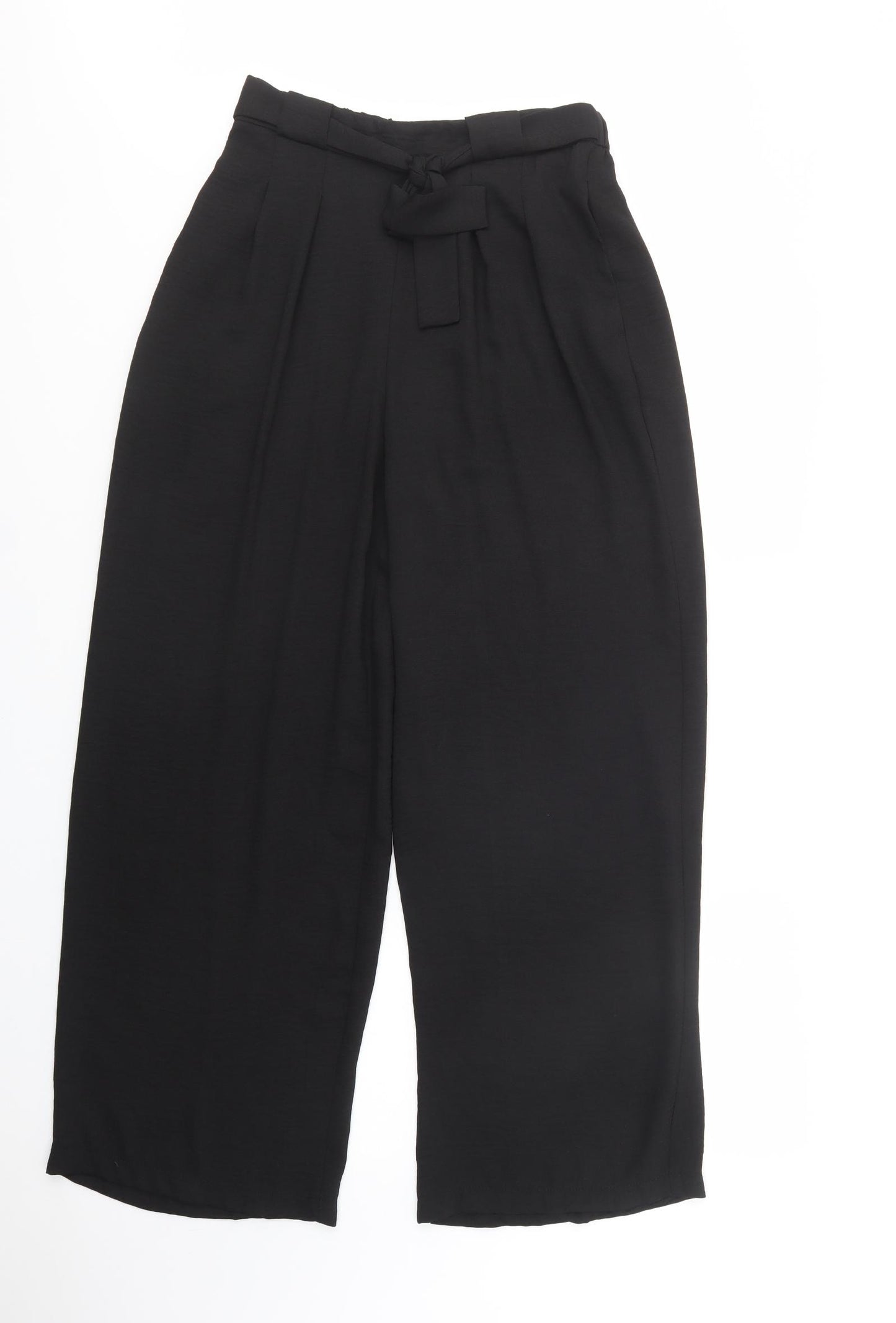 Et Vous Womens Black  Polyester Trousers  Size 10 L30 in Regular Tie