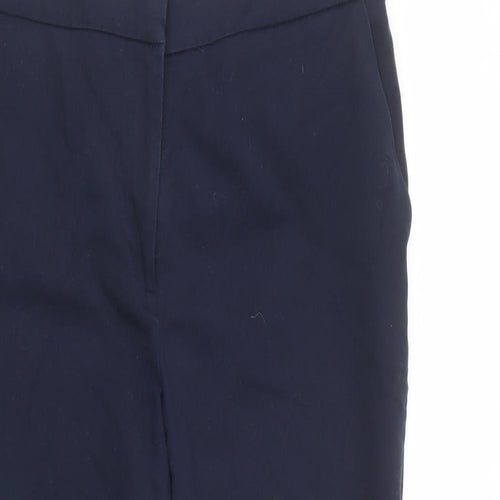 Warehouse Womens Blue  Cotton Chino Trousers Size 16 L27 in Regular Button