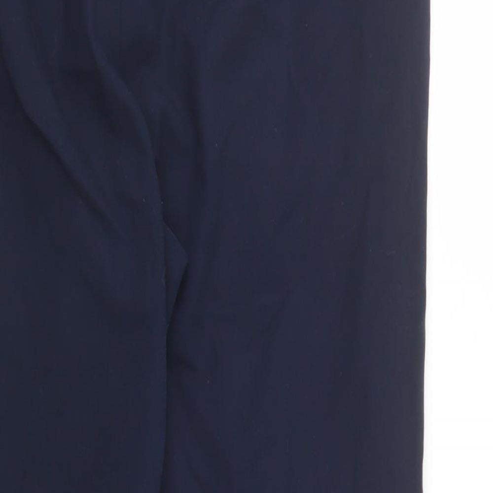 Warehouse Womens Blue  Cotton Chino Trousers Size 16 L27 in Regular Button
