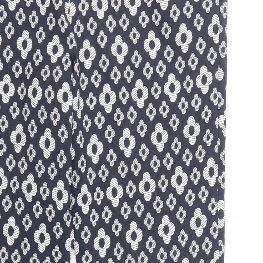 TU Womens Blue Floral Viscose Jegging Trousers Size 18 L31 in Regular