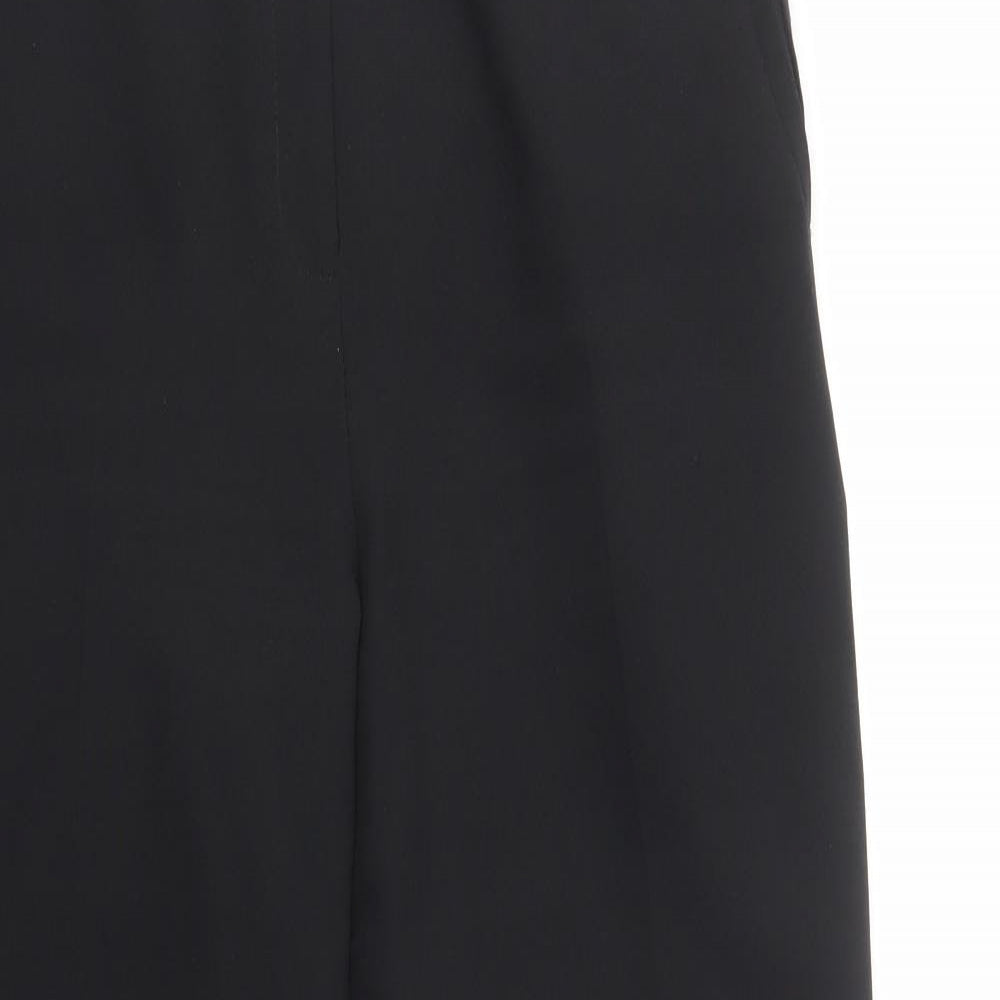 Peacocks Womens Black  Polyester Dress Pants Trousers Size 16 L29 in Regular Button