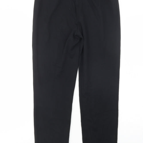 Marks and Spencer Womens Black  Viscose Jogger Trousers Size 12 L28 in Regular