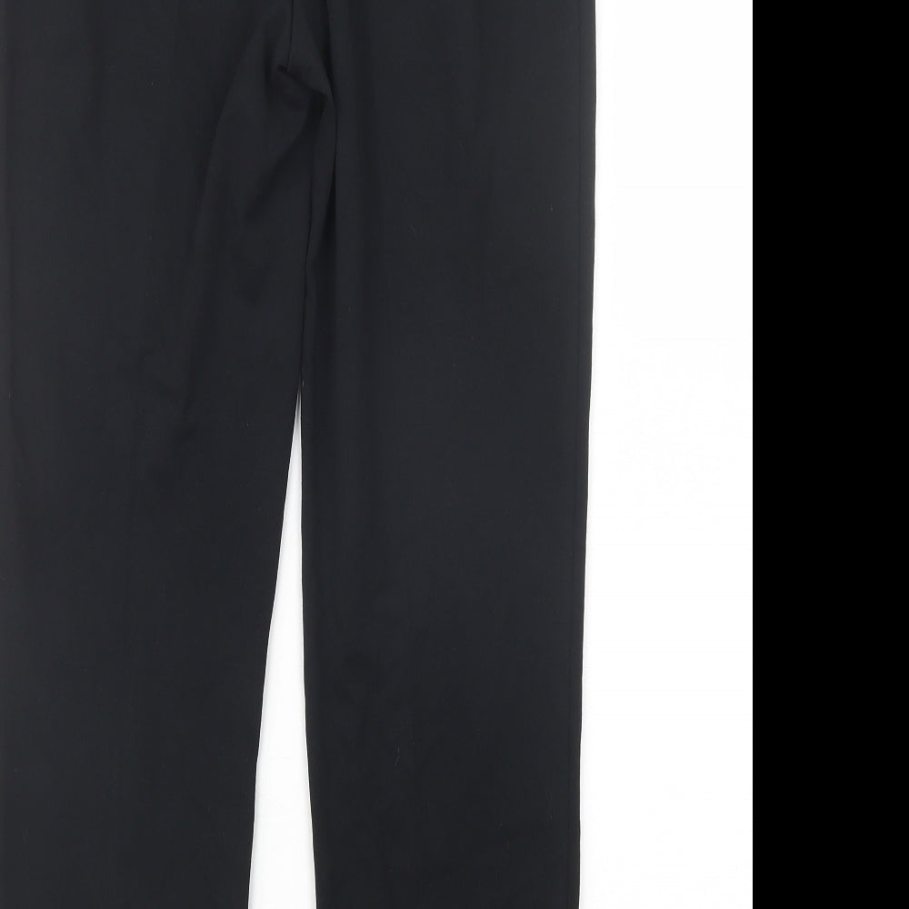 Marks and Spencer Womens Black  Viscose Jogger Trousers Size 12 L28 in Regular