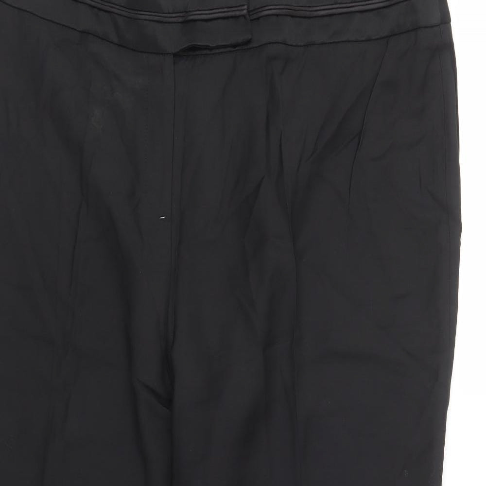 Monsoon Womens Black  Viscose Dress Pants Trousers Size 22 L31 in Regular Button