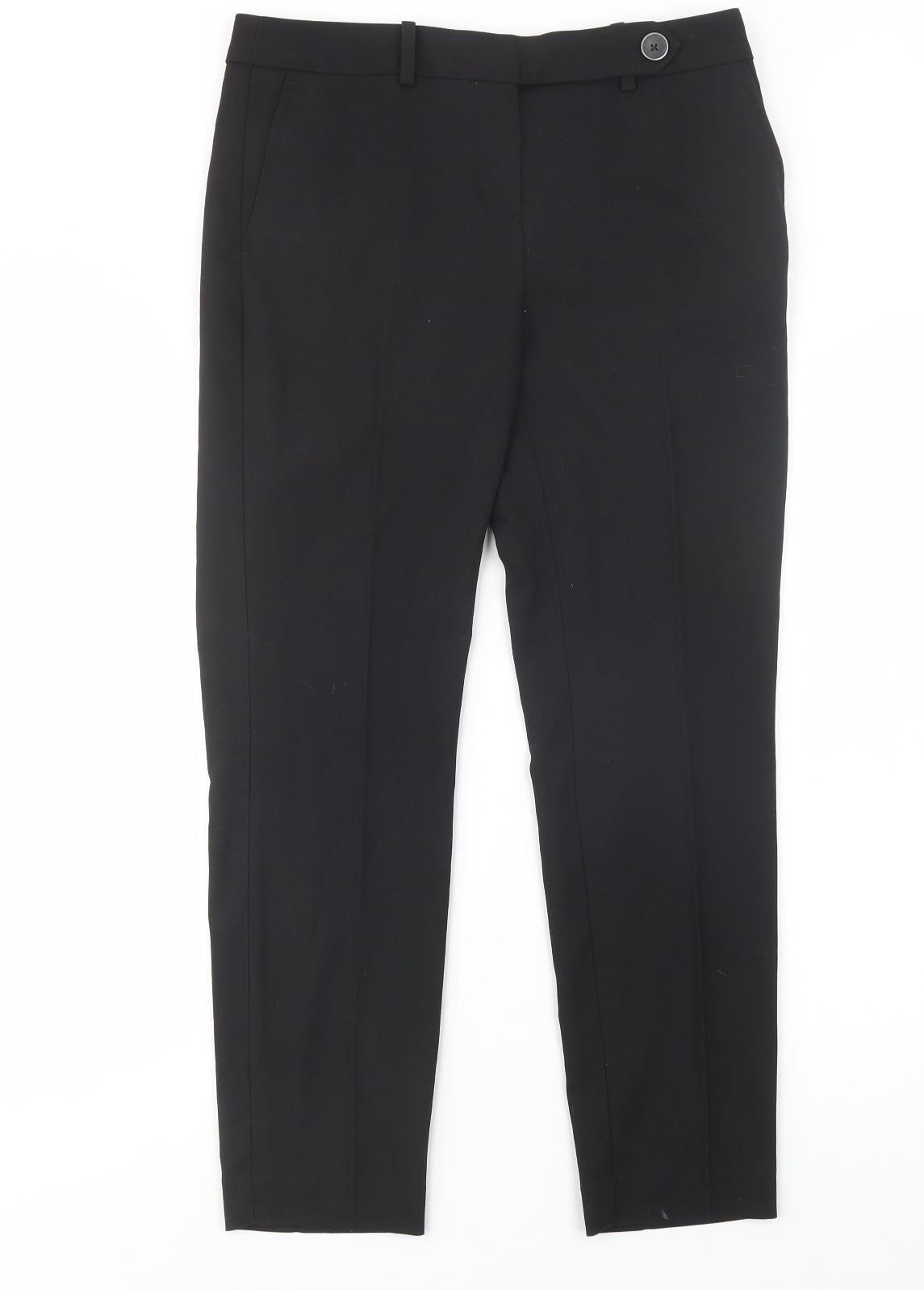 NEXT Womens Black  Polyester Dress Pants Trousers Size 8 L27 in Regular Button