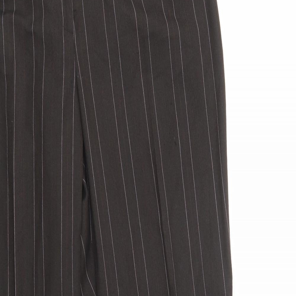 M&Co Womens Silver  Polyester Dress Pants Trousers Size 14 L31 in Regular Button