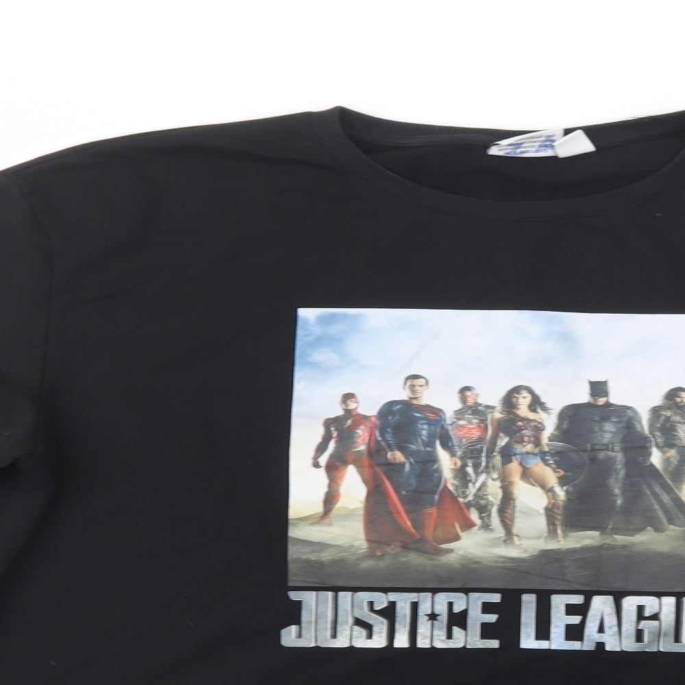 Primark Mens Black  Cotton Pullover Sweatshirt Size XL   - Justice League