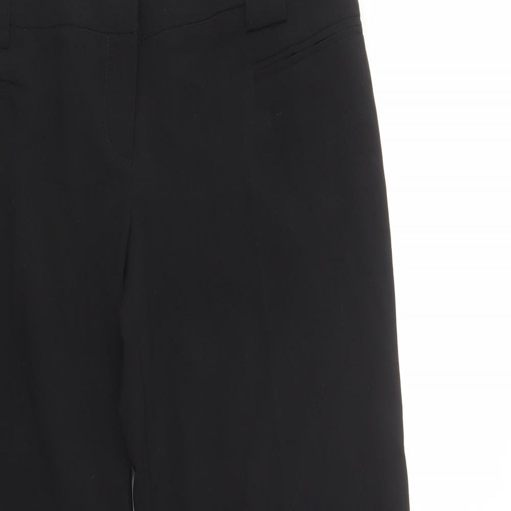 New Look Womens Black  Polyester Dress Pants Trousers Size 12 L30 in Regular Button