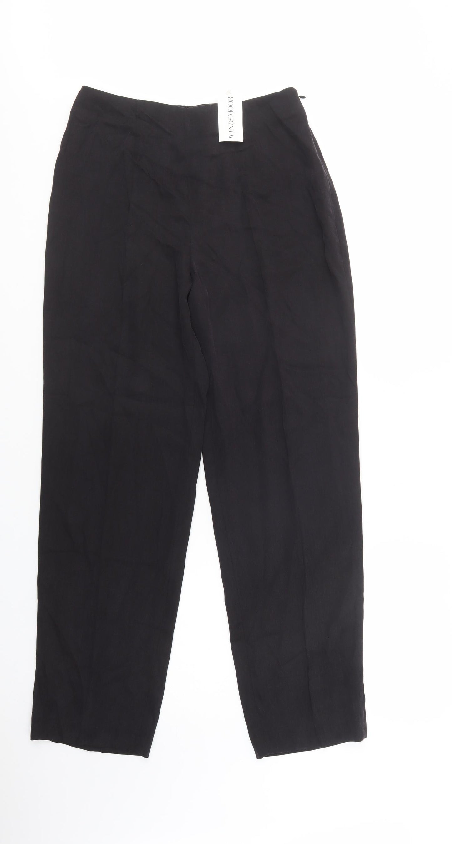 Windsmoor Womens Black  Viscose Dress Pants Trousers Size 10 L30 in Regular Zip