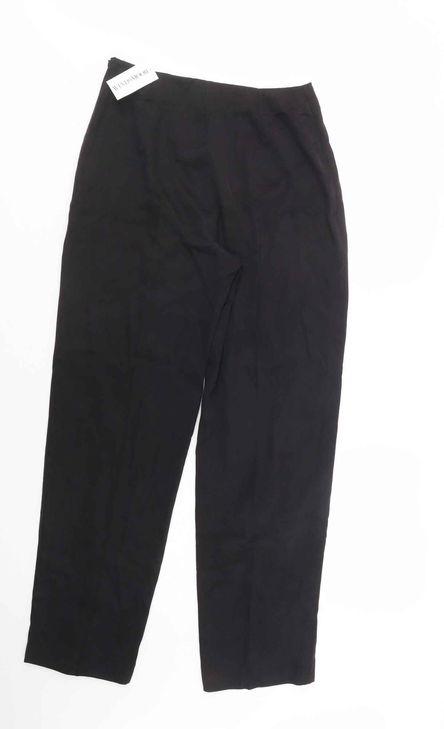 Windsmoor Womens Black  Viscose Dress Pants Trousers Size 10 L30 in Regular Zip