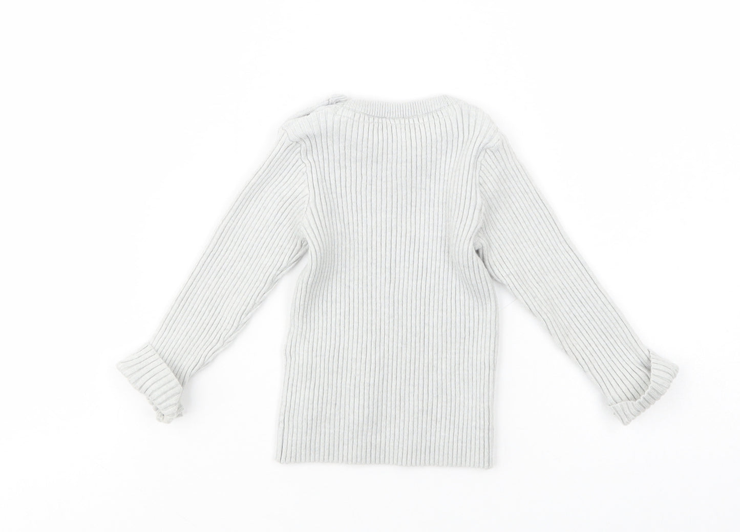 Marks and Spencer Baby Grey  Viscose Pullover Jumper Size 12-18 Months  Button