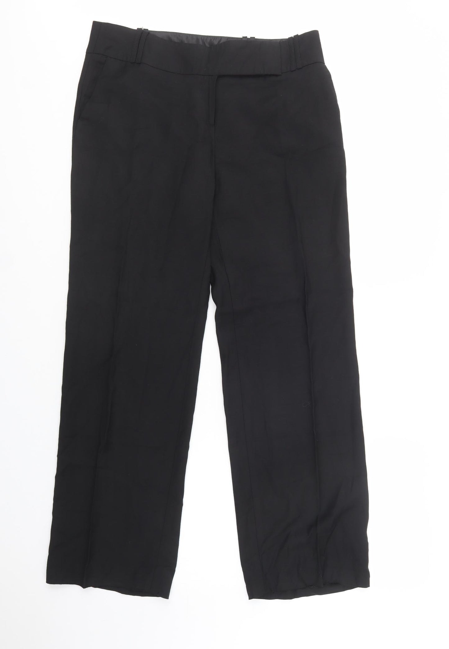 Ronit Zilkha Womens Black  Polyester Dress Pants Trousers Size 14 L32 in Regular Button