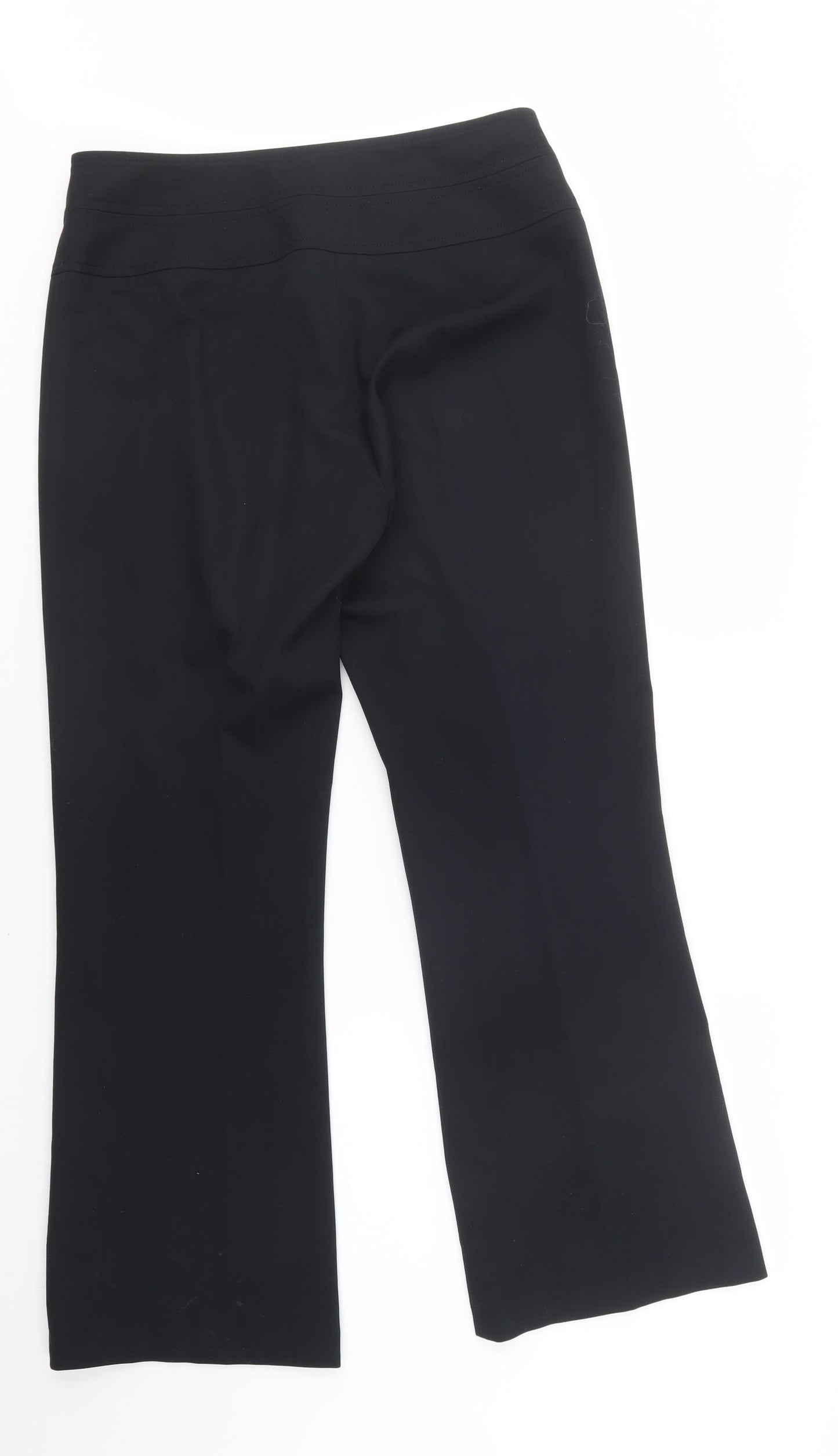 Per Una Womens Black  Polyester Dress Pants Trousers Size 14 L30 in Regular Button
