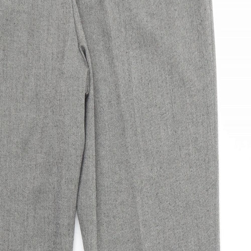 Marks and Spencer Womens Grey  Polyester Dress Pants Trousers Size 14 L29 in Regular Button