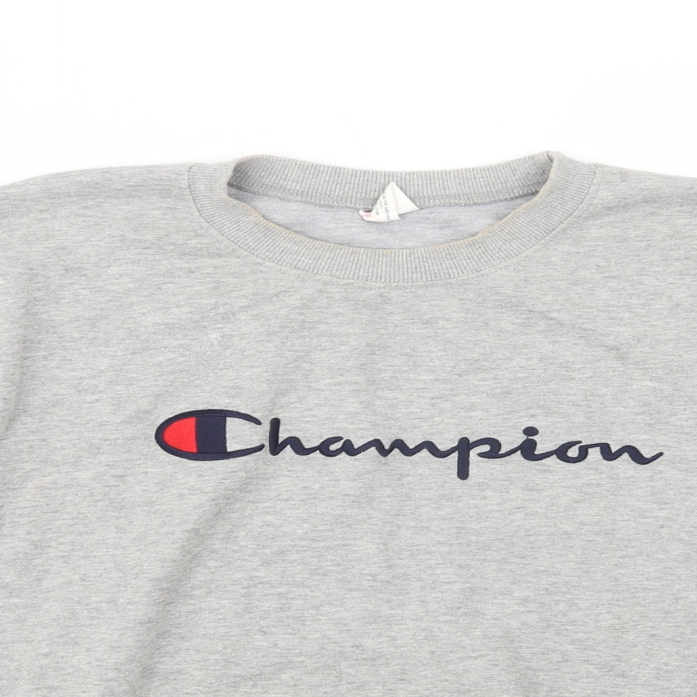 Champion Womens Grey  Cotton Pullover Sweatshirt Size M  Pullover