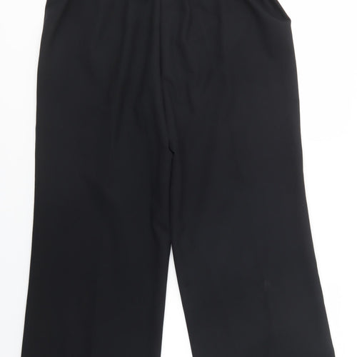 Evans Womens Black  Polyester Dress Pants Trousers Size 18 L29 in Regular Button
