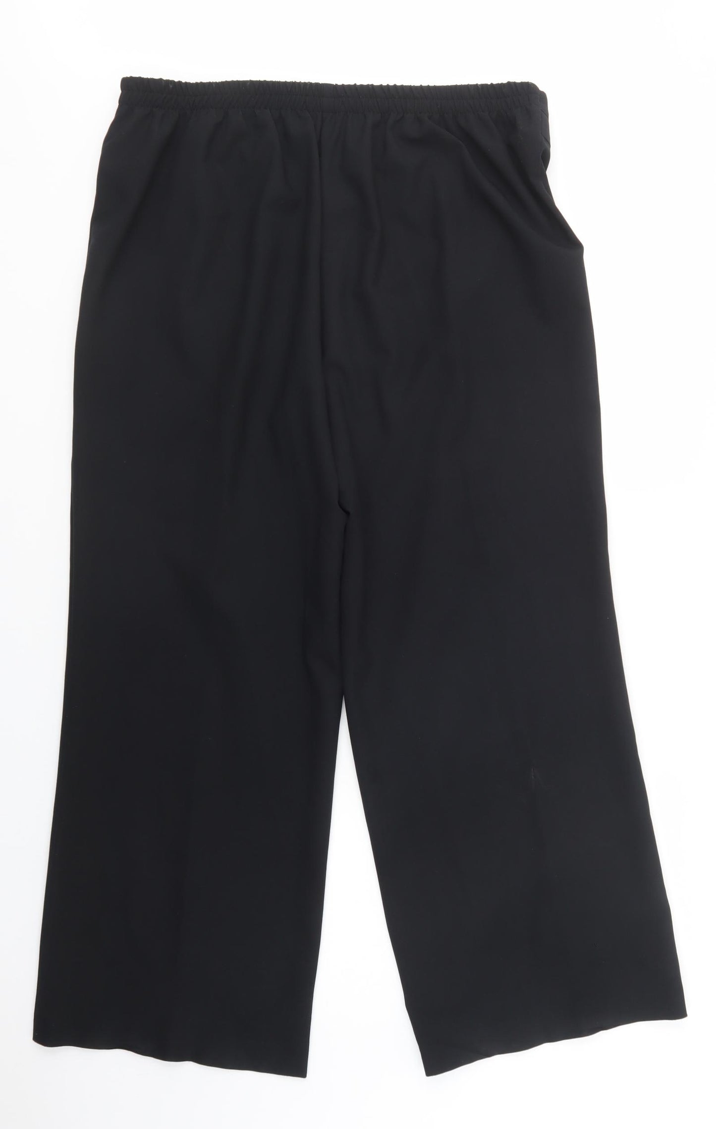 Evans Womens Black  Polyester Dress Pants Trousers Size 18 L29 in Regular Button