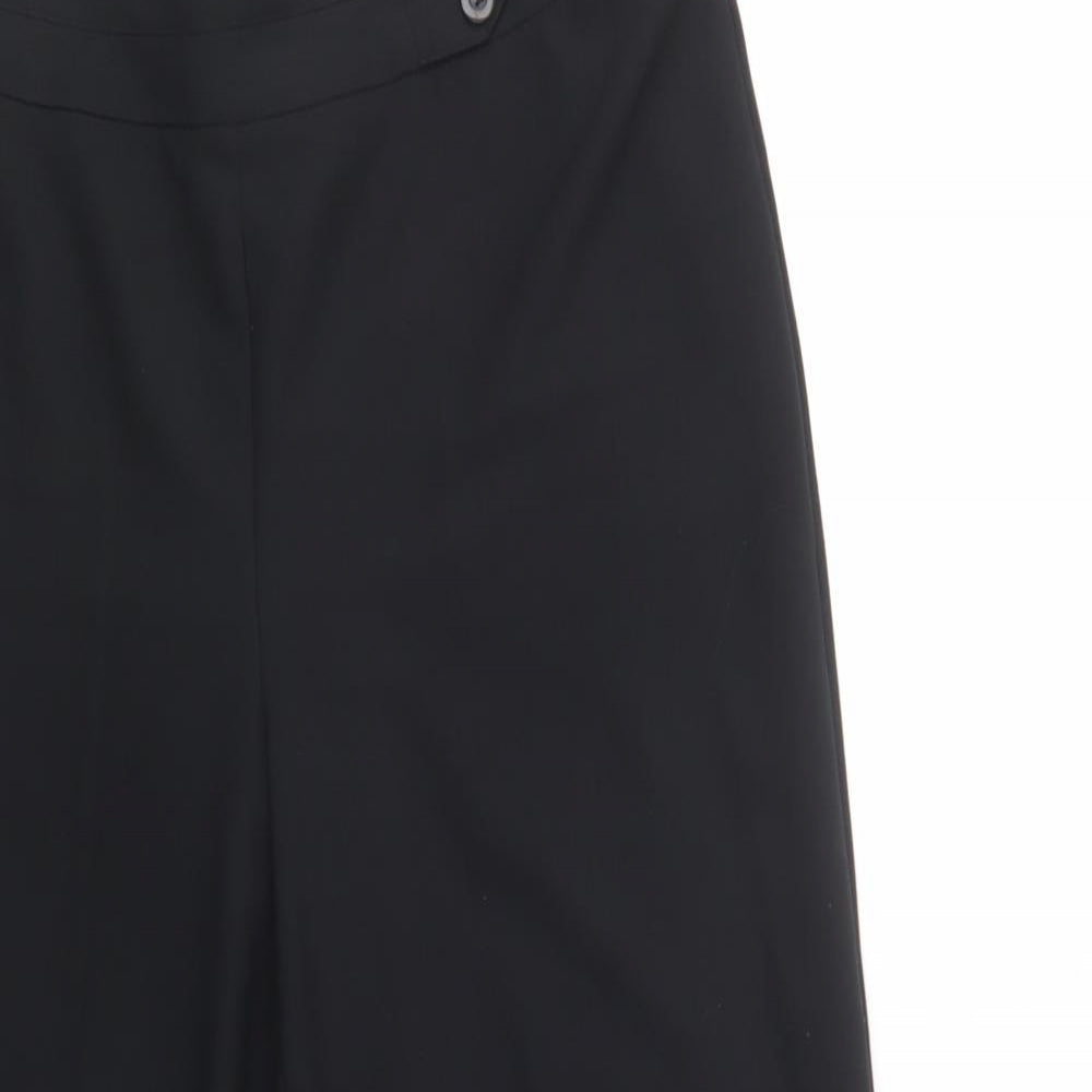 Evans Womens Black  Polyester Dress Pants Trousers Size 18 L29 in Regular Button