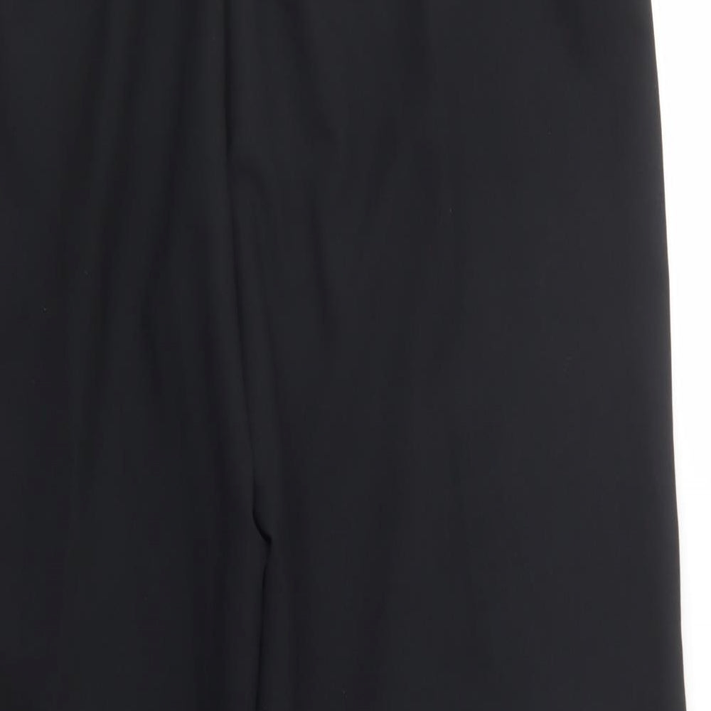 Evans Womens Black  Polyester Dress Pants Trousers Size 18 L29 in Regular Button