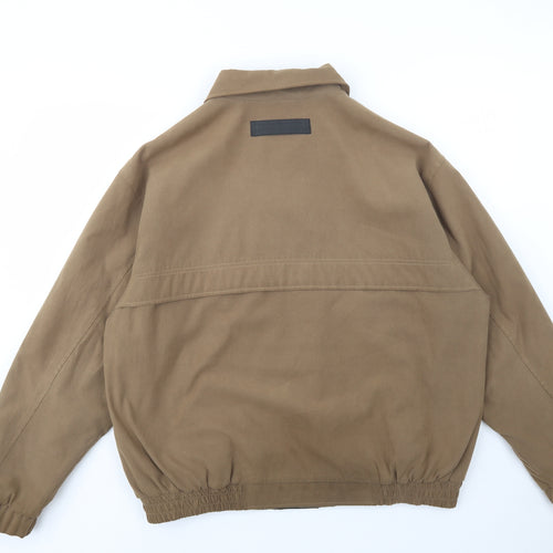 Award Mens Beige   Bomber Jacket Jacket Size L  Button