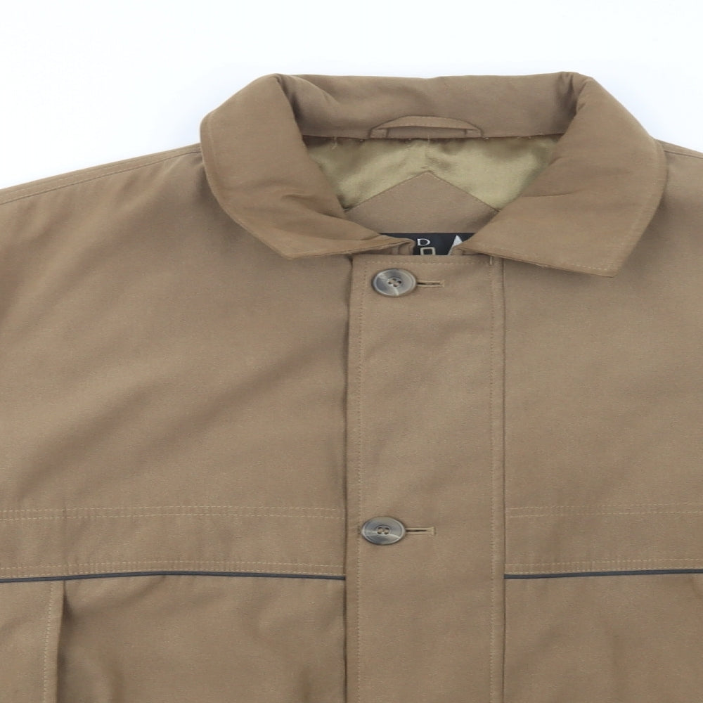 Award Mens Beige   Bomber Jacket Jacket Size L  Button