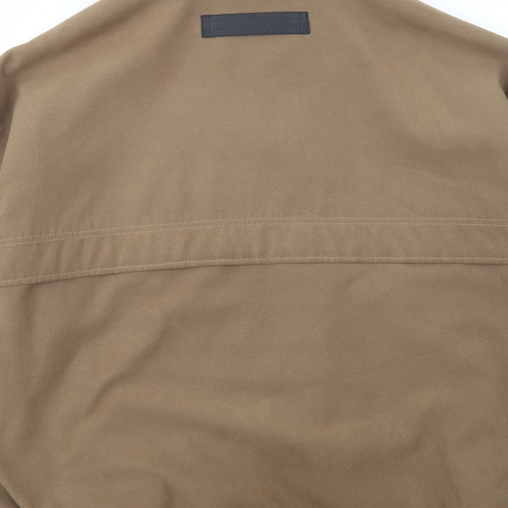 Award Mens Beige   Bomber Jacket Jacket Size L  Button